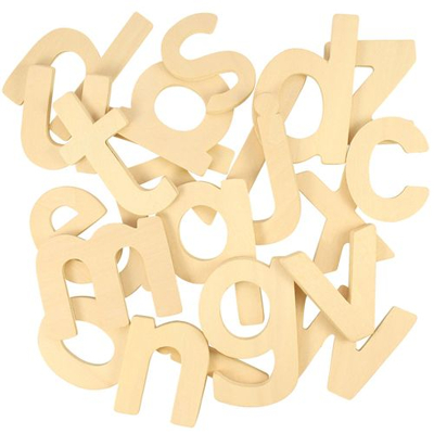 Afbeelding van Bigjigs houten letters 26st