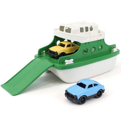 Afbeelding van Green Toys Veerboot Met Auto&#039;s Groen