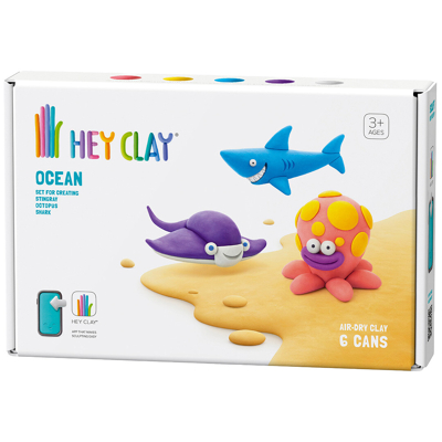 Afbeelding van Hey clay boetseerklei oceaan haai, octopus en rog