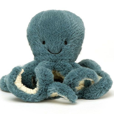 Afbeelding van Jellycat Octopus Storm Knuffel Blauw Baby 14 cm