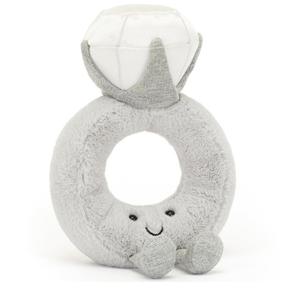 Afbeelding van Jellycat amuseables knuffelring diamant 20 cm