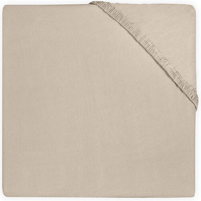 Afbeelding van Jollein hoeslaken beige 60 cm x 120 Lakens &amp; Hoeslakens