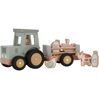 Afbeelding van Little dutch tractor met aanhangwagen