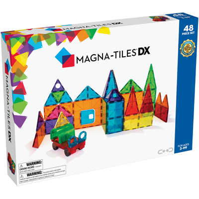 Afbeelding van Magna tiles magnetische tegels clear colors deluxe 48st