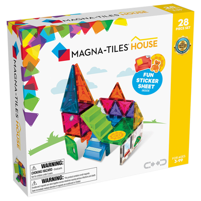 Afbeelding van Magna tiles magnetische tegels clear colors house 28st