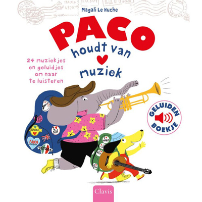 Afbeelding van Uitgeverij clavis geluidenboek paco houdt van muziek