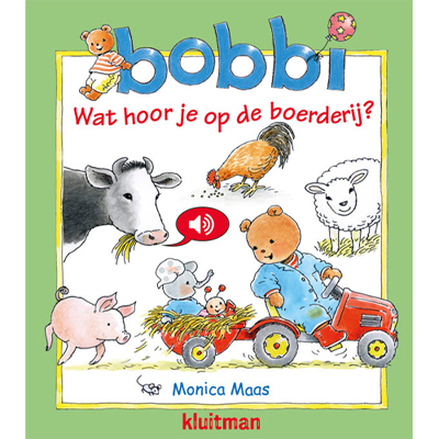 Afbeelding van Uitgeverij kluitman geluidenboek bobbi wat hoor je op de boerderij?