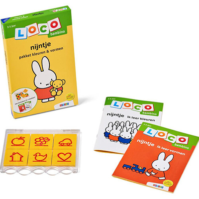 Afbeelding van Loco Nijntje pakket basisdoos en 2 boekjes kleuren vormen (bambino)