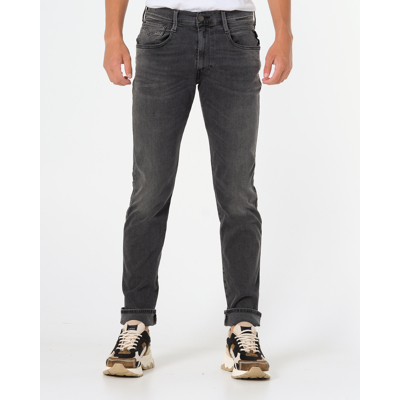 Afbeelding van Replay Jeans Heren Broek 5 pocket model grijs effen