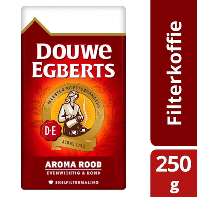 Afbeelding van Douwe Egberts Aroma Rood Snelfilterkoffie 250 gr