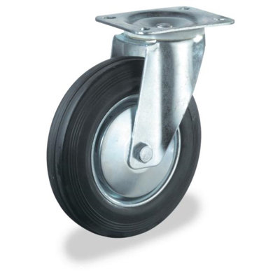 Afbeelding van Zwenkwiel 100 mm rubber 70 kg