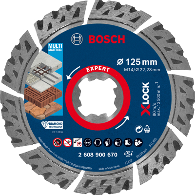 Afbeelding van Bosch Expert Multimaterial Xlock Diamantschijf 2,4 x 125mm 2608900670