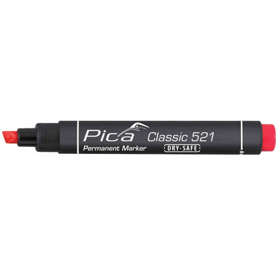 Afbeelding van Pica 521/40 permanent marker 2 6mm beitel rood