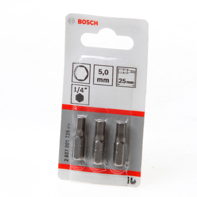 Afbeelding van Bosch Bitskaart inbus 5mm blister van 3 bits