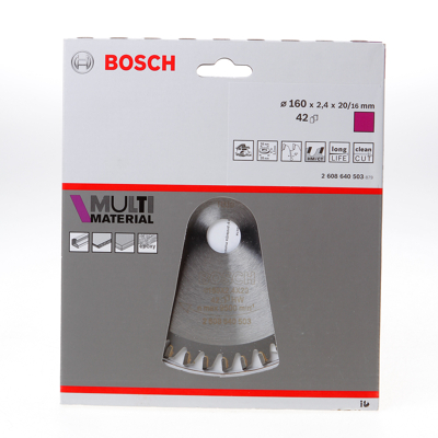 Afbeelding van Bosch Cirkelzaagblad 42 tanden Multi Material HLTCG 160 x 20/16mm