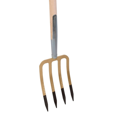 Afbeelding van Talen Tools Spitvork Compleet 4 Tands 85 cm Gewaxt Essenhout