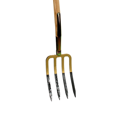 Afbeelding van Talen Tools Spitvork Zwaar 4 Tands 85 cm Gewaxt Essenhout