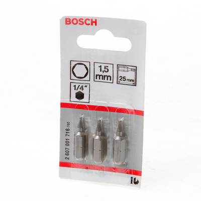 Afbeelding van Bosch Bitskaart inbus 1.5mm blister van 3 bits