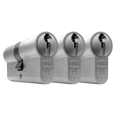 Afbeelding van DOM cilinder dubbel 30 SKG** Nikkel inc. 3 sleutels (Per stuks gelijksluitend)