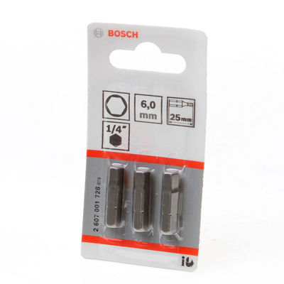 Afbeelding van Bosch Bitskaart inbus 6mm blister van 3 bits