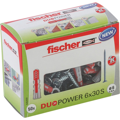 Afbeelding van Fischer plug duopower 6x30mm met schroef 50 stuks