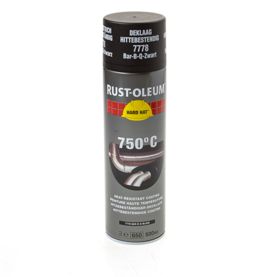 Afbeelding van Rust oleum hittebestendige coating 500 ml, zwart, spuitbus