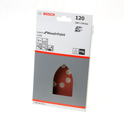 Afbeelding van Bosch C430 5 delig schuurbladset (100 x 170 mm, k120 2608605185