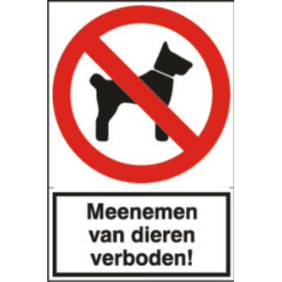 Afbeelding van Artelli Sticker Meenemen van dieren verboden