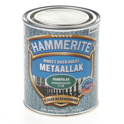 Afbeelding van Hammerite Metaallak Hamerslag Donkergroen 0,75 liter Kunststof &amp; metaal verf