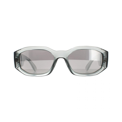 Afbeelding van Versace rechthoek unisex transparant grijs licht zilveren spiegel ve4361 zonnebril Sunglasses