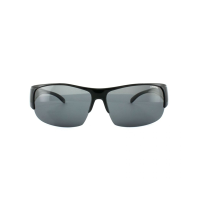 Afbeelding van Polaroid suncovers semi randloze unisex zwart grijze gepolariseerde zonnebril Sunglasses