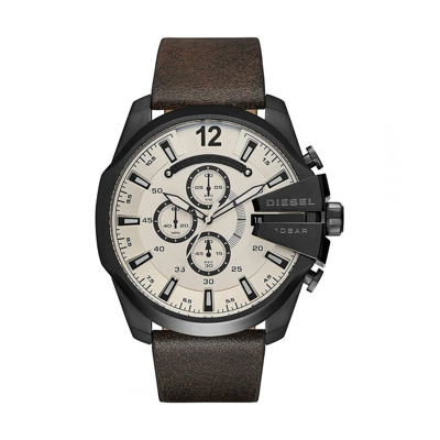 Afbeelding van Diesel heren chronograaf Quarts bruin lederen horloge