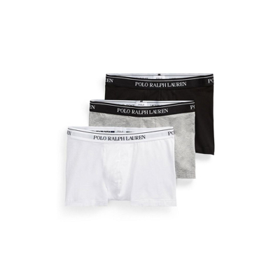 Afbeelding van Polo Ralph Lauren boxershort wit zwart grijs effen 3 pack classic 52