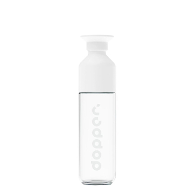 Afbeelding van Dopper Glass Drinkfles 400 ml white