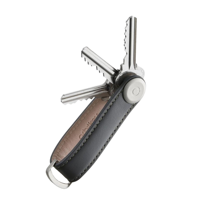 Afbeelding van Orbitkey Premium Leather 2.0 Keyholder charcoal / grey