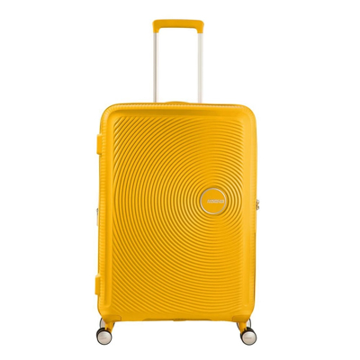 Afbeelding van American Tourister Soundbox Spinner 67 Expandable golden yellow Harde Koffer