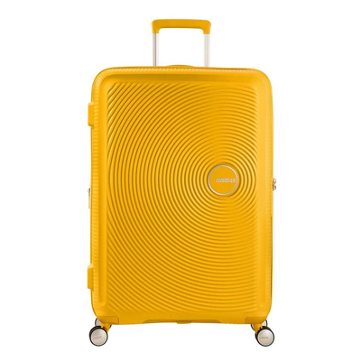 Afbeelding van American Tourister Soundbox Spinner 77 Expandable golden yellow Harde Koffer
