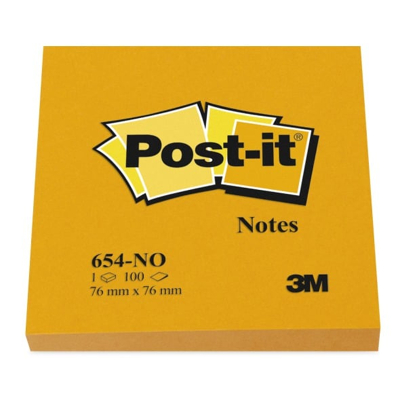 Billede af Post it Notes 6 stk. 76X76 orange farve 100 blade pr. blok