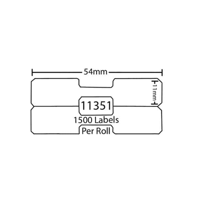 Billede af Dymo 11351 Smykke etiketter 1500 stk 11 x 54mm Kompatibel