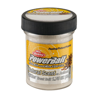 Image de Berkley PowerBait® Natural Glitter Trout Bait 50g Anise White Powerbait
