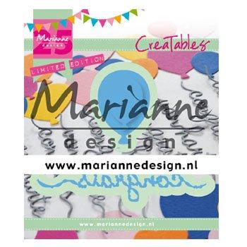 Abbildung von Marianne Design Creatables Englische Präge und Stanzschablone &quot;Congrats &amp; balloon 25th&quot;