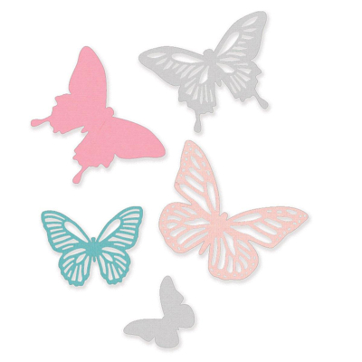 Abbildung von Thinlits Stanzschablonen Set Schmetterlinge im 5er Pckg. von Sophie Guilar