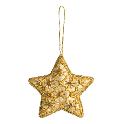 Abbildung von Anhänger Ornament Traditioneller Stern Gelb (17 cm)