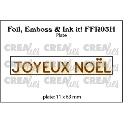Abbildung von Crealies Foil, Emboss &amp; Ink It! Fr: Joyeux Noël (Horizontal)