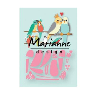Abbildung von Marianne Design Collectables Präge und Stanzschablone Eline&#039;s Vögel
