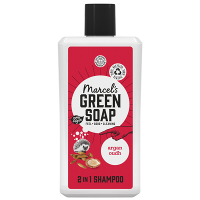 Afbeelding van 2+2 gratis: Marcel&#039;s Green Soap 2 in 1 Shampoo Argan &amp; Oudh 500 ml