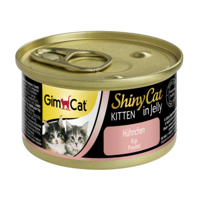 Afbeelding van 24x GimCat ShinyCat Kip voor Kittens 70 gr