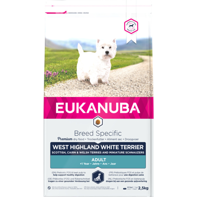 Afbeelding van Eukanuba Dog Adult West Highland White Terrier Kip 2,5 kg