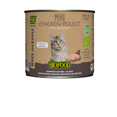 Afbeelding van 12x BF Petfood Biofood Organic Kip Menu 200 gr