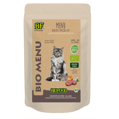 Afbeelding van Biofood Organic Kat Rund Menu Pouch 100 GR (20 stuks)